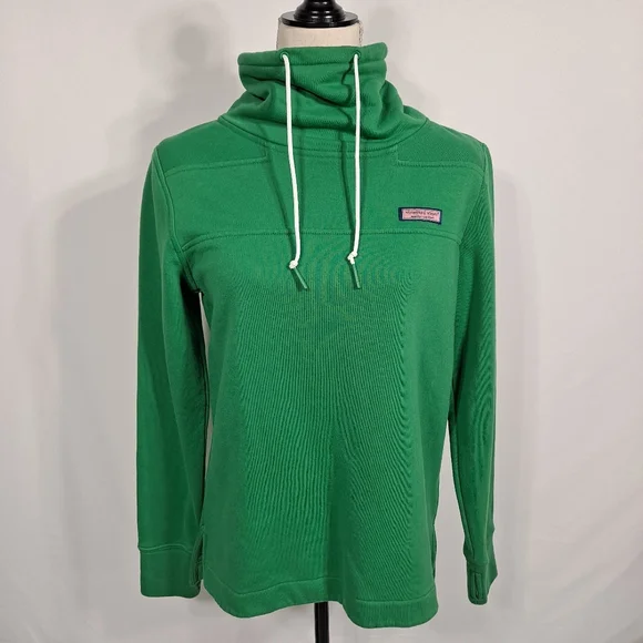 Vineyard Vines Green Collegiate Relaxed Funnel Neck Shep Shirt - Picture 1 of 7